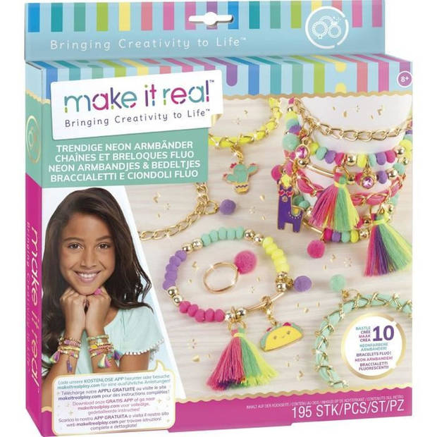 Maak het echt - Fluo Channel and Charm - Productie van sieraden voor kinderen - 8 jaar oud - Lansay