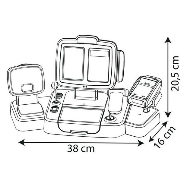 Smoby grote kassa - 30 accessoires inbegrepen - 3 jaar oud