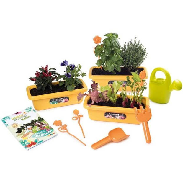 SMOBY - Stilte, het groeit - Set plantenbakken + accessoires