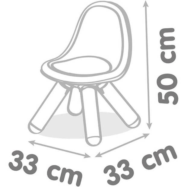 Smoby - Gele kinderstoel - Outdoor en Indoor - H27cm