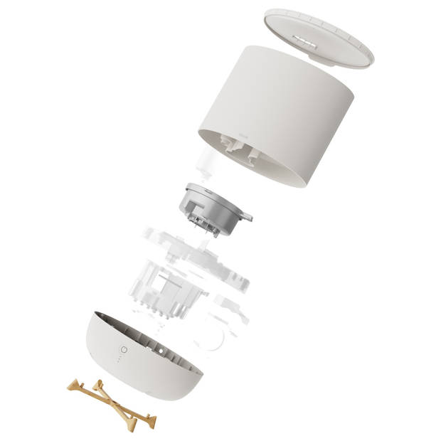 Duux Neo Smart Ultrasone Luchtbevochtiger met Hygrostaat - 5L watertank - Humidifier met 500ml/u verneveling - Greige