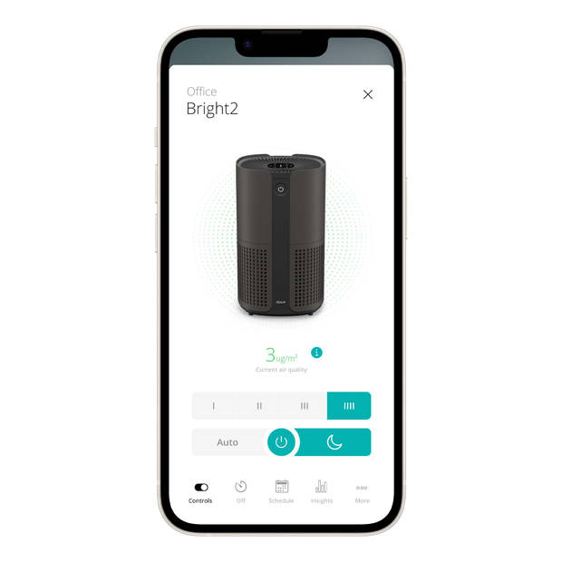 Duux Bright 2 Smart Luchtreiniger - Air Purifier met Luchtkwaliteitsindicator en Ionisator - Zwart