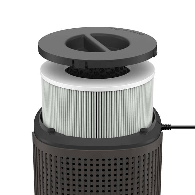 Duux Bright 2 Smart Luchtreiniger - Air Purifier met Luchtkwaliteitsindicator en Ionisator - Zwart