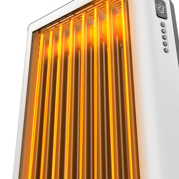 Duux Edge Oil - Smart Olieradiator met Thermostaat - 2000W Oliegevulde Radiator met Boost modus - Wit