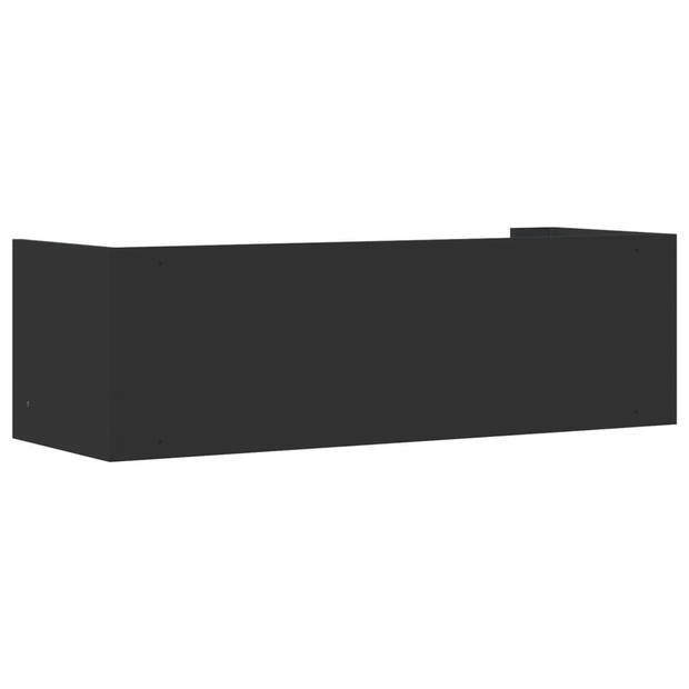 vidaXL Wandschap 100x35x30,5 cm bewerkt hout zwart