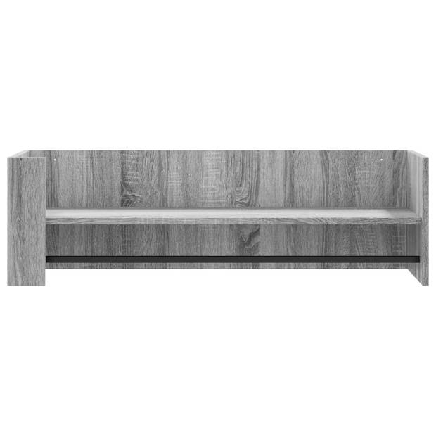 vidaXL Wandschap 100x35x30,5 cm bewerkt hout grijs sonoma eikenkleurig