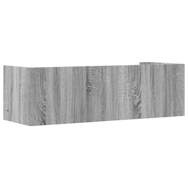 vidaXL Wandschap 100x35x30,5 cm bewerkt hout grijs sonoma eikenkleurig