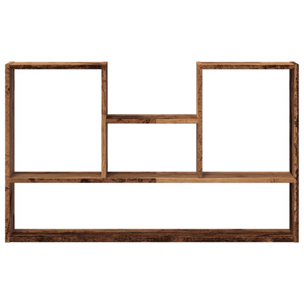 vidaXL Wandschap 99x15x60 cm bewerkt hout oud houtkleurig