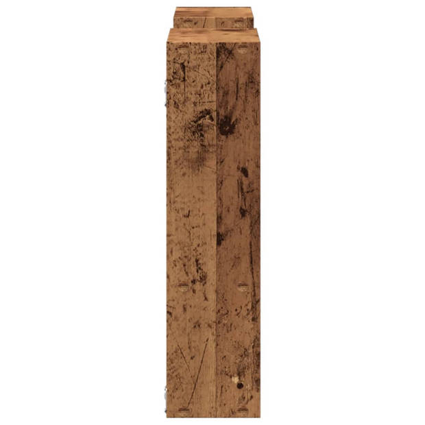 vidaXL Wandschap 99x15x60 cm bewerkt hout oud houtkleurig