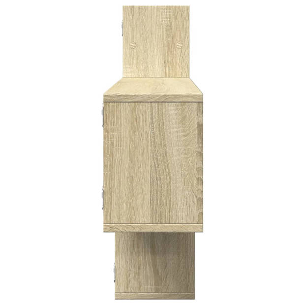 vidaXL Wandschap 167,5x18x68 cm bewerkt hout sonoma eikenkleurig