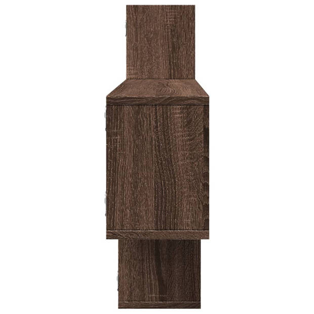 vidaXL Wandschap 167,5x18x68 cm bewerkt hout bruin eikenkleurig