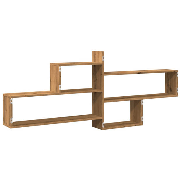 vidaXL Wandschap 167,5x18x68 cm bewerkt hout artisanaal eikenkleurig