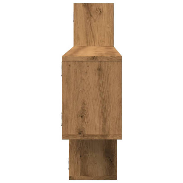 vidaXL Wandschap 167,5x18x68 cm bewerkt hout artisanaal eikenkleurig