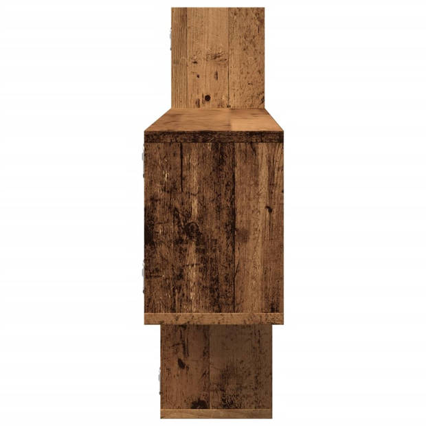 vidaXL Wandschap 167,5x18x68 cm bewerkt hout oud houtkleurig