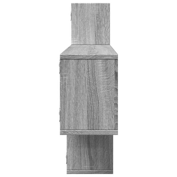 vidaXL Wandschap 167,5x18x68 cm bewerkt hout grijs sonoma eikenkleurig