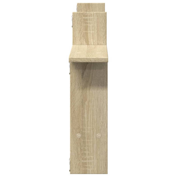 vidaXL Wandschappen 2 st 50x12x50 cm bewerkt hout sonoma eikenkleurig