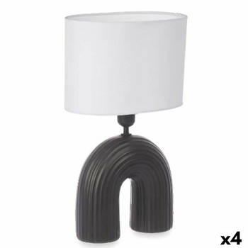 Bureaulamp Brug 60 W Zwart Keramisch 26 x 41 x 15,5 cm (4 Stuks)