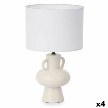 Bureaulamp Vaas 40 W Wit Keramisch 24 x 39,7 x 24 cm (4 Stuks)