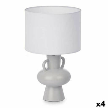 Bureaulamp Vaas 40 W Grijs Keramisch 24 x 39,7 x 24 cm (4 Stuks)