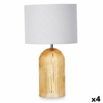 Bureaulamp Strepen 40 W Amber Kristal 25,5 x 43,5 x 25,5 cm (4 Stuks)