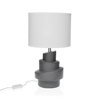 Bureaulamp Versa Grijs Wit Keramisch 40 W 20 x 35 cm