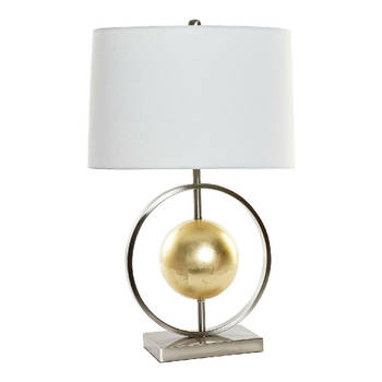 Bureaulamp DKD Home Decor 8424001806843 Wit Gouden Zilverkleurig Metaal 60 W 220 V 40 x 22 x 64 cm