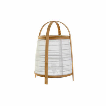 Bureaulamp DKD Home Decor Wit Natuurlijk Bamboe 40 W 220 V 32 x 32 x 45,5 cm