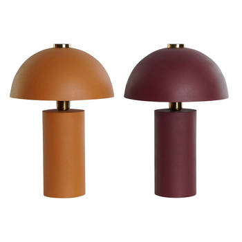 Bureaulamp DKD Home Decor Oranje Magenta Gouden Metaal 50 W 220 V 31 x 31 x 45 cm (2 Stuks)