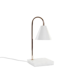 Bureaulamp DKD Home Decor Gouden Wit (15 x 15 x 33 cm)