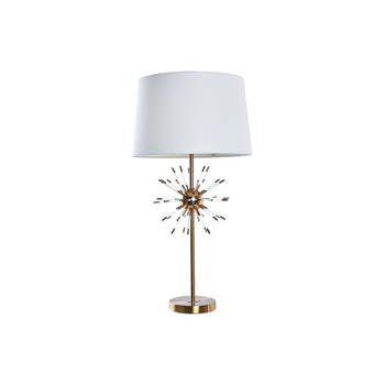 Bureaulamp DKD Home Decor Gouden Metaal Wit 41 x 41 x 80 cm 220 V 50 W