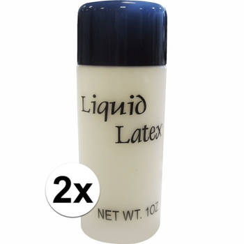 2 flesjes liquid latex 28 ml - Schmink