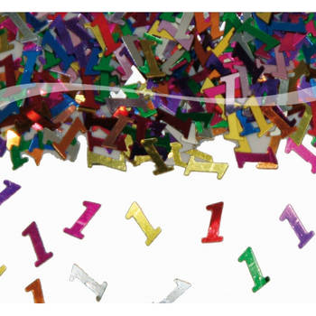 1x zakjes confetti 1 jaar verjaardag feestartikelen - Confetti