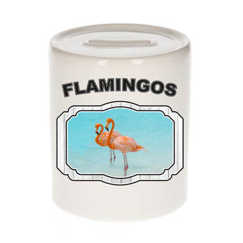 Dieren liefhebber flamingo spaarpot - flamingo vogels cadeau - Spaarpotten