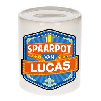 Vrolijke kinder spaarpot voor Lucas - Spaarpotten