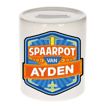 Vrolijke kinder spaarpot voor Ayden - Spaarpotten