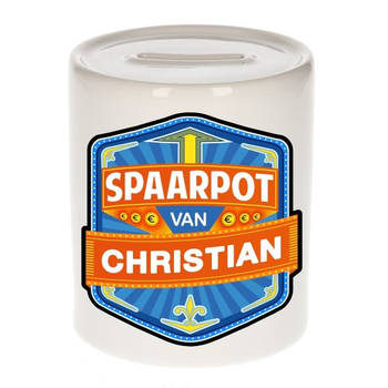 Vrolijke kinder spaarpot voor Christian - Spaarpotten