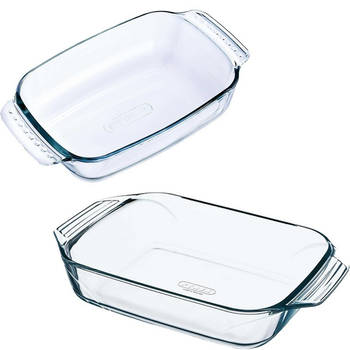 2x Ovenschaal/braadslede 1,2 en 1,4 liter - Ovenschalen