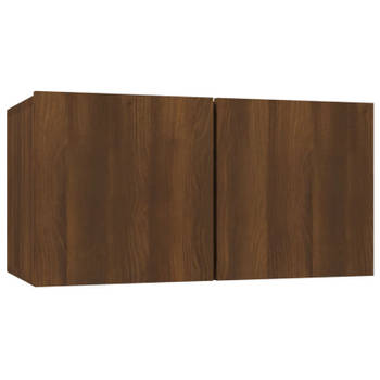 vidaXL Tv-hangmeubel 60x30x30 cm bewerkt hout bruin eikenkleur