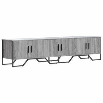 vidaXL Tv-meubel 180x34x41 cm bewerkt hout grijs sonoma eikenkleurig