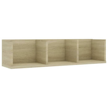 vidaXL Cd-wandschap 75x18x18 cm bewerkt hout sonoma eikenkleurig