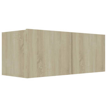 vidaXL Tv-meubel 80x30x30 cm bewerkt hout sonoma eikenkleurig