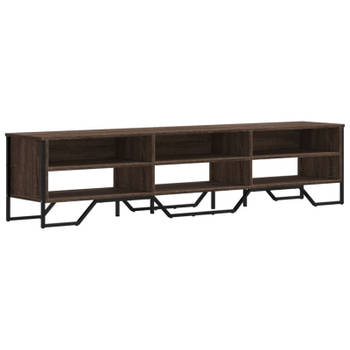 vidaXL Tv-meubel 180x34x41 cm bewerkt hout bruin eikenkleurig