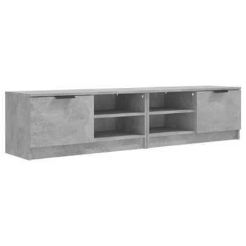 vidaXL Tv-meubels 2 st 80x35x36,5 cm bewerkt hout betongrijs