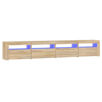 vidaXL Tv-meubel met LED-verlichting 240x35x40 cm sonoma eikenkleurig