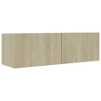 vidaXL Tv-meubel 100x30x30 cm bewerkt hout sonoma eikenkleurig