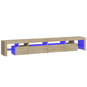 vidaXL Tv-meubel met LED-verlichting 260x36,5x40cm sonoma eikenkleurig