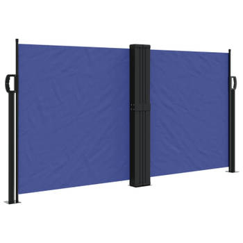 vidaXL Windscherm uittrekbaar 120x1000 cm blauw