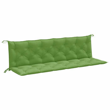 vidaXL Tuinbankkussens 2 st 200x50x7 cm stof gemêleerd groen