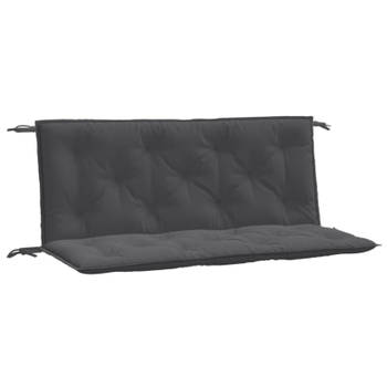 vidaXL Tuinbankkussens 2 st 120x50x7 cm stof gemêleerd antracietkleur