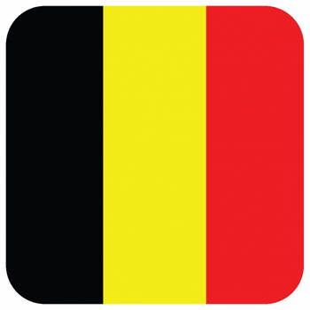 Belgische vlag bierviltjes - 15x stuks - vierkant - Belgie feestartikelen - Landen decoraties - Bierfiltjes